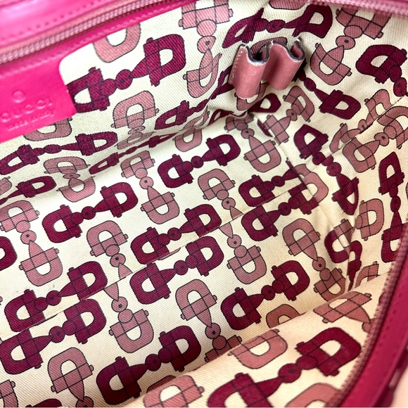 GUCCI pink magenta guccissima leather shoulder bag - Picture 10 of 16